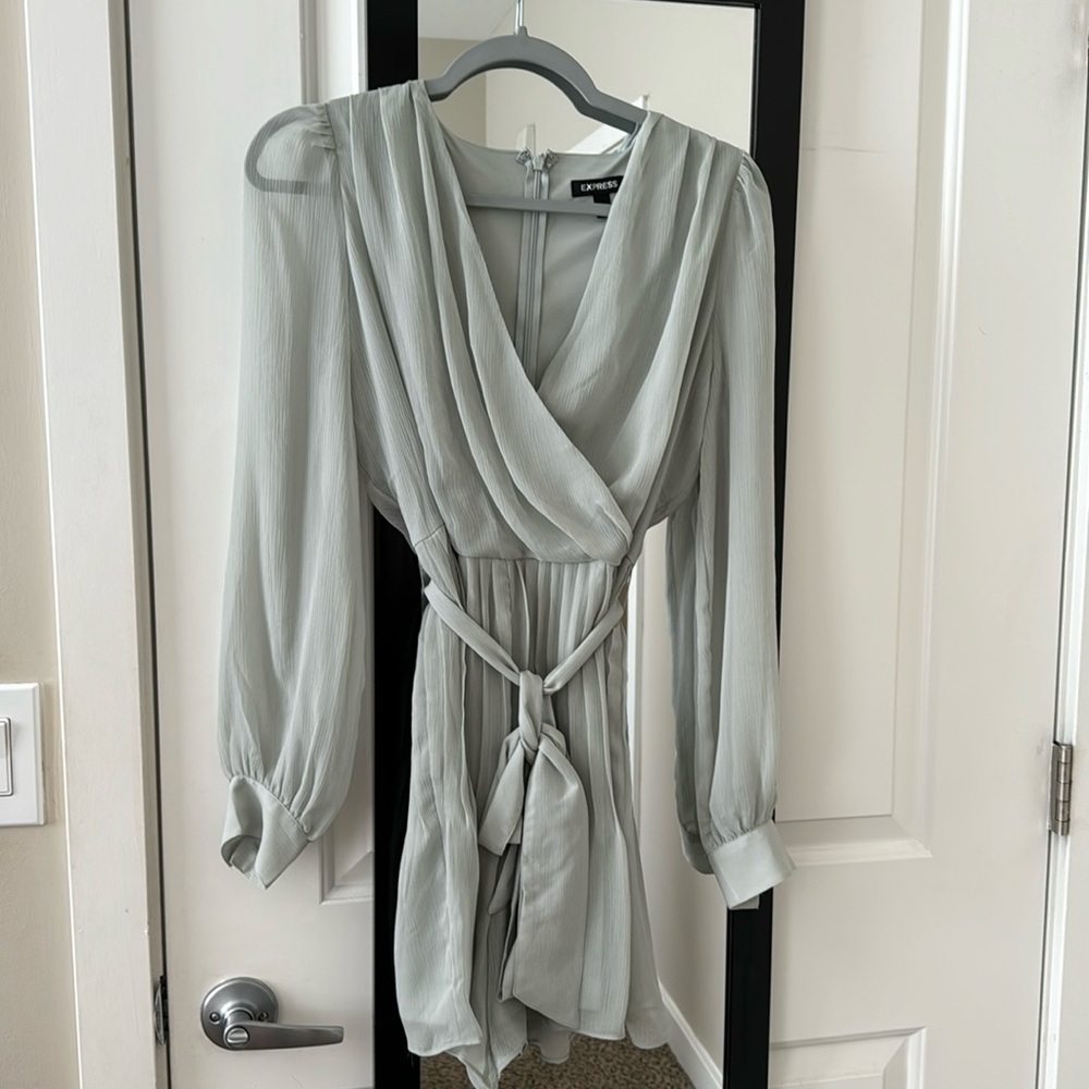Express Mint Long Sleeve Dress